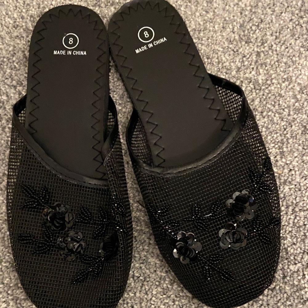 Elegant Black Women's Slide Sandals